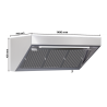 Hotte Snack 700 Led Sans Moteur Dynasteel - Comp. 1400 mm, Inox AISI304