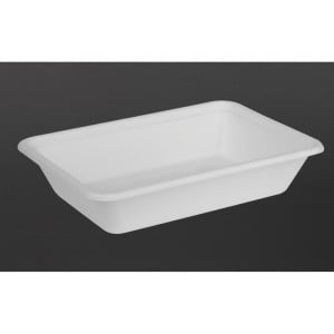 Barquetes Alimentares em Bagaço Fiesta Compostável 500ml - Lote de 100 - Gastronoble
