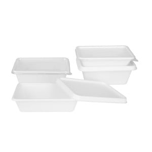 Barquetes Alimentares em Bagaço Fiesta Compostável 500ml - Lote de 100 - Gastronoble