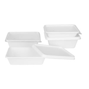 Barquetes Alimentares em Bagaço Compostável 650ml - Lote de 100 - Gastronoble