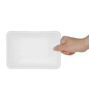 Barquetes Alimentares em Bagaço Compostável 650ml - Lote de 100 - Gastronoble