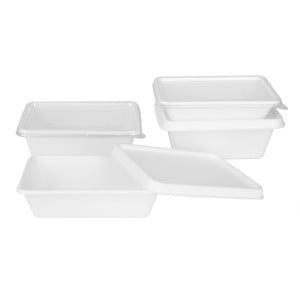 Compostable Bagasse Lids for Trays - Pack of 100 - Fiesta Green