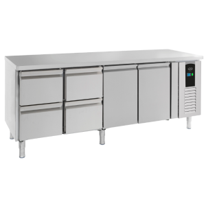 Mesa Refrigerada Positiva com 2 Portas e 4 Gavetas Energy Line - 393 L