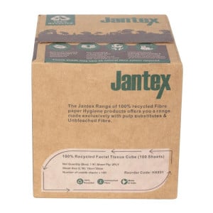 Cubo de Lenços Reciclados 100 Folhas - Lote de 36 - Jantex