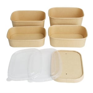 Barquetes Alimentares Retangulares Recicláveis 500 ml - Lote de 300 - Fiesta Green