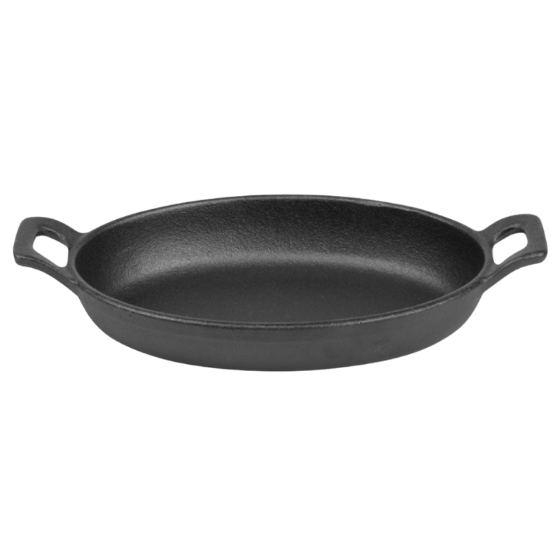 Prato Oval com Alças em Ferro Fundido - 180 x 120 mm Prato Oval com Alças em Ferro Fundido - 180 x 120 mm