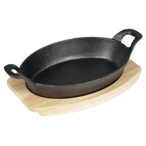 Tábua para Prato Oval em Ferro Fundido - 260x165 mm