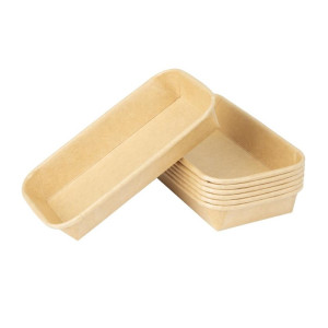 Barquetes de Sushi Recicláveis 220 x 90 mm - Lote de 300 - Fiesta Green