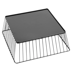 Cesta de Apresentação Quadrada Metálica Preta - 280x280x100 mm