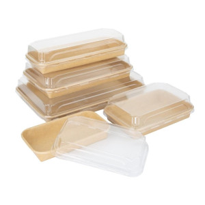 Barquettes à Sushi Recyclable 220 x 137 mm - Lot de 300 - Fiesta Green