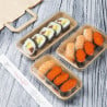 PET Lids Sushi Trays GEHX288 - Pack of 300 - Fiesta Green