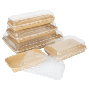 Tampas para Bandejas de Sushi PET No. 7 - Lote de 300