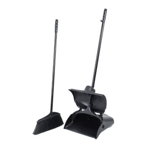 Vassoura com Pano de Poeira Preto Dynasteel - Para uma higiene impecável no seu restaurante