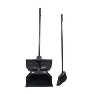 Vassoura com Pano de Poeira Preto Dynasteel - Para uma higiene impecável no seu restaurante