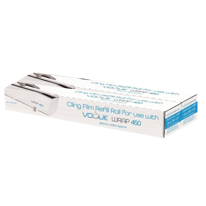 Rolos de Filme Alimentar para Distribuidor Wrap 450 - Lote de 2 - Recondicionado Rolos de Filme Alimentar para Distribuidor Wrap 450 - Lote de 2 - Recondicionado
