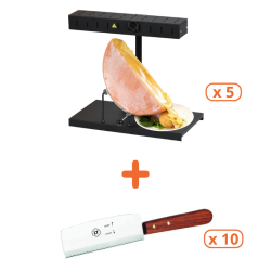 Pack Appareils à Raclettes Alpage Basalte et Couteaux- Tellier