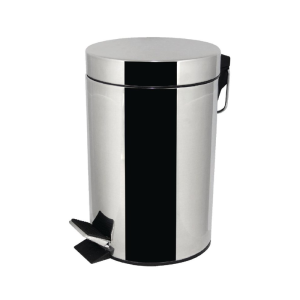 Lixeira com pedal em aço inoxidável - 3L - FourniResto