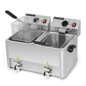 Fritadeira Profissional 2 x 8 L com Drenagem - Dynasteel