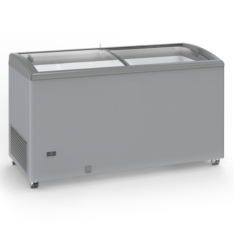 Congelador Aparência Inox com Portas de Vidro Deslizantes - 500 L - TENSAI Congelador Aparência Inox com Portas de Vidro Deslizantes - 500 L - TENSAI