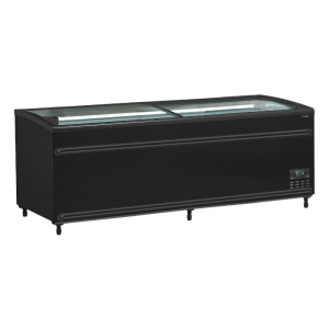 Refrigerador Congelador Tampa de Vidro Curvo - Preto - 584 L - TEFCOLD