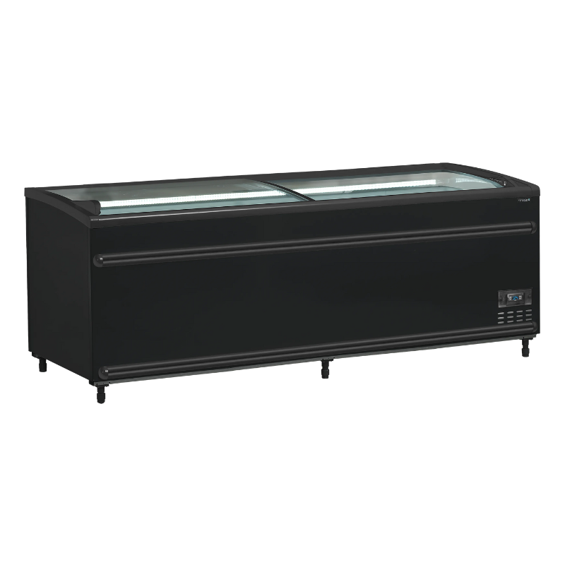 Refrigerador Congelador Tampa de Vidro Curvo - Preto - 584 L - TEFCOLD