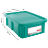 Bac Rectangulaire 25 L avec Couvercle Vert Haccp - Gilac