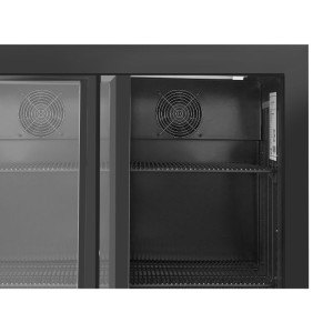 Bar Traseiro Refrigerado 2 Portas de Vidro - Interior Preto Dynasteel