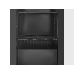 Refrigerated Back Bar 2 Glass Doors - Black Interior Dynasteel