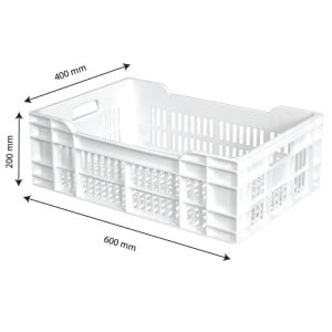 Caixa 600 X 400 Vazado 40L Branco - Gilac