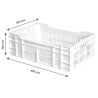 Crate 600 X 400 Perforated 40L White - Gilac