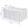 Caisse 600 X 400 Ajouree 60L Blanc - Gilac