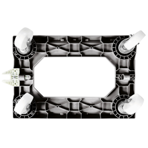 Socle Rouleur 4 Roues Pivotantes - Chape Acier - Noir