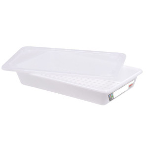 Bac Plat HACCP com Tampa e Grelha - 5 L - Branco - Gilac