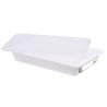 Bac Plat HACCP avec Couvercle et Grille - 5 L - Blanc - Gilac