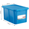 Bac HACCP Retangular com Tampa - 55 L - Azul