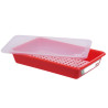 Bac Plat HACCP com Tampa e Grelha - 5 L - Vermelho - Gilac