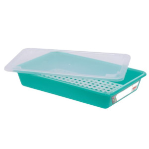 Bac Plat HACCP com Tampa e Grelha - 5 L - Verde - Gilac