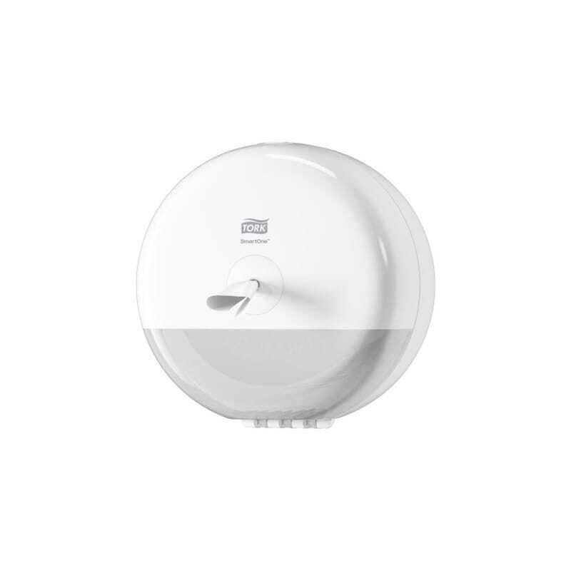 Distributeur Mini Papier Toilette Tork SmartOne® Blanc - Distribution Feuille-à-Feuille efficace pour sanitaires professionnels