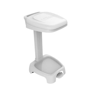 Suporte para Saco de Lixo com Tampa Branca - 120 L - Gilac