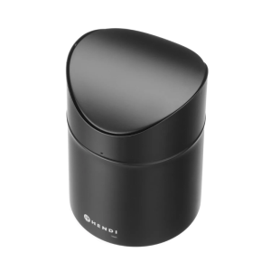 Lixeira de Mesa com Tampa Basculante - Preto - HENDI