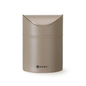 Lixeira de Mesa com Tampa Basculante - Bege - HENDI