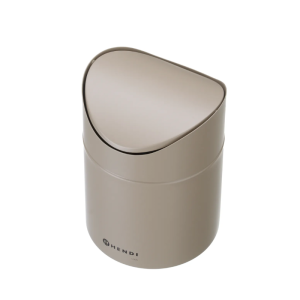 Lixeira de Mesa com Tampa Basculante - Bege - HENDI