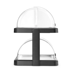 Vitrine Buffet com Tampa Deslizante UNIQ - 2 Bandejas - Preto - HENDI