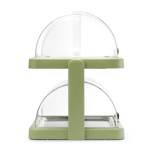 Vitrine Buffet com Tampa Deslizante UNIQ - 2 Prateleiras - Verde - HENDI
