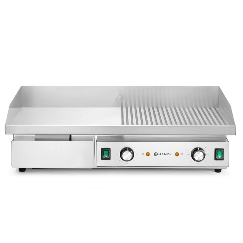 Grill Placa Estriada/Lisa - 717 x 383 mm - HENDI