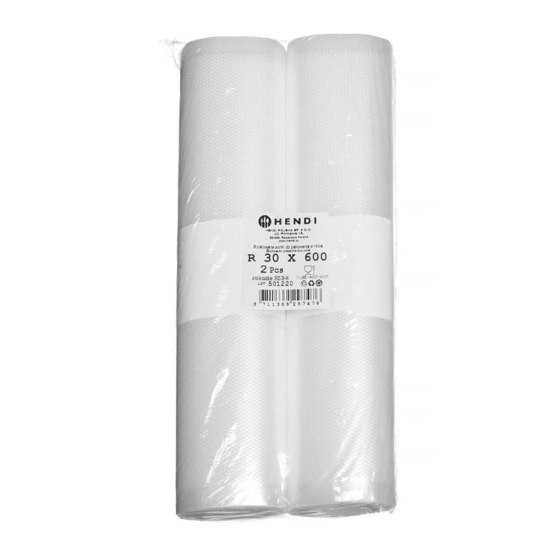 Rouleau Sacs Sous-Vide Gaufré - 6000 x 300 mm - Lote de 2 - HENDI