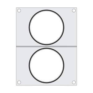 Matriz de Selagem para Seladora Manual - 2 Compartimentos - HENDI