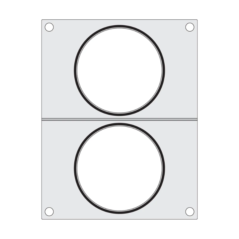 Matriz de Selagem para Seladora Manual - 2 Compartimentos - HENDI