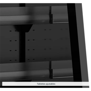 Vitrine Refrigerada Baixa Supermercado Aberta - Preto - 360 L