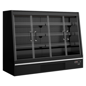 Vitrine Refrigerada Baixa Supermercado com 4 Portas Preto - 540 L